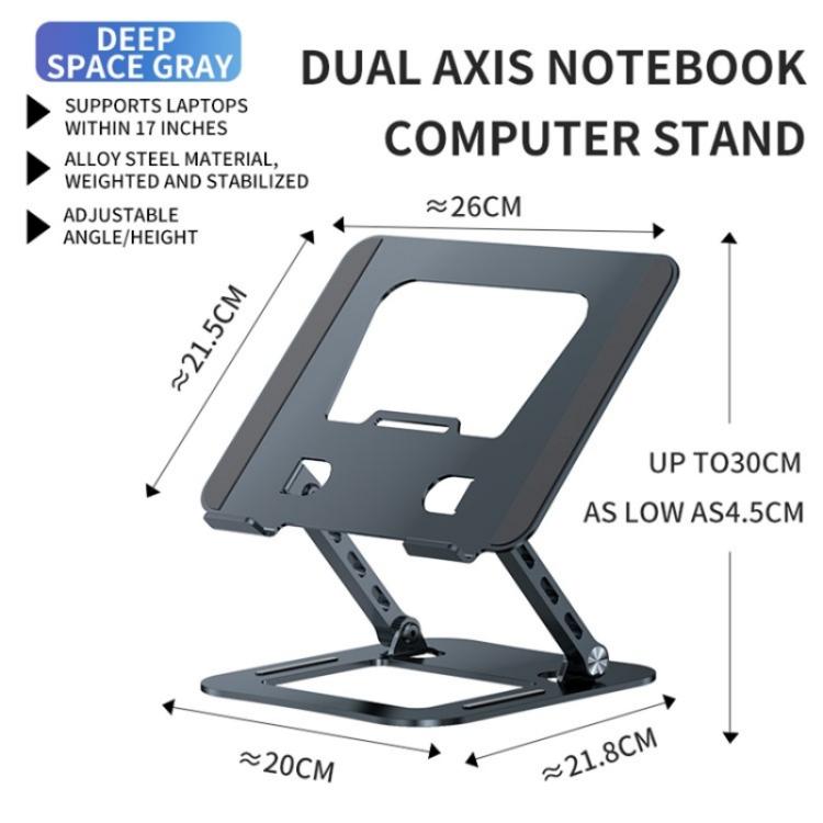 J30 Portable Desktop Adjustable Foldable Alloy Steel Laptop Cooling Stand