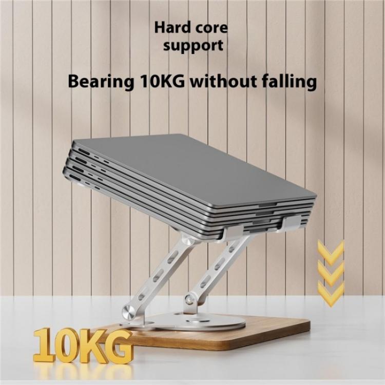 J31 Foldable 360-Degree Rotating Laptop Metal Wood Cooling Stand