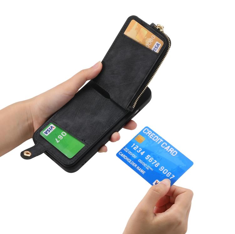 For Huawei nova 13 Cross Leather Ring Vertical Zipper Wallet Back Phone Case