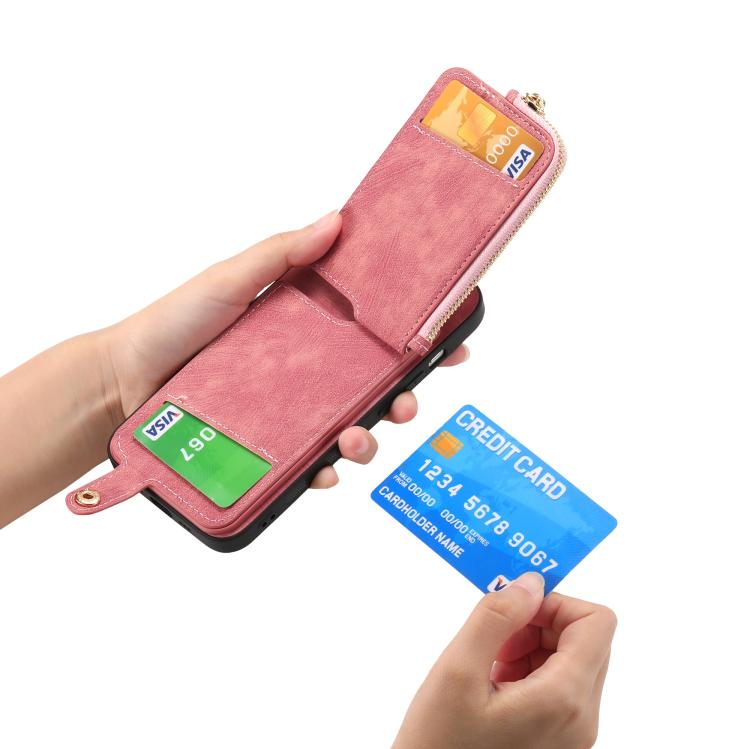 For Huawei nova 13 Cross Leather Ring Vertical Zipper Wallet Back Phone Case
