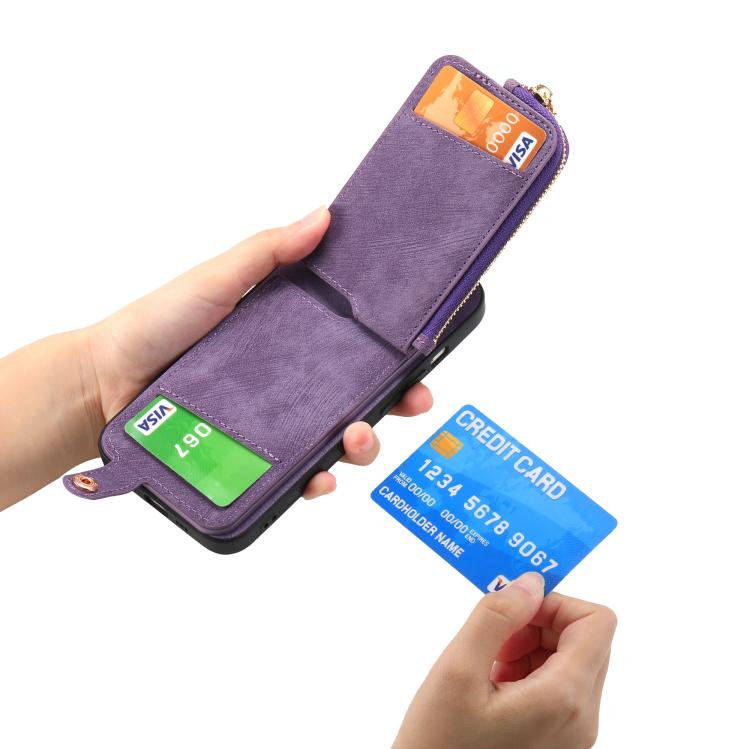 For Huawei P60 Pro Cross Leather Ring Vertical Zipper Wallet Back Phone Case