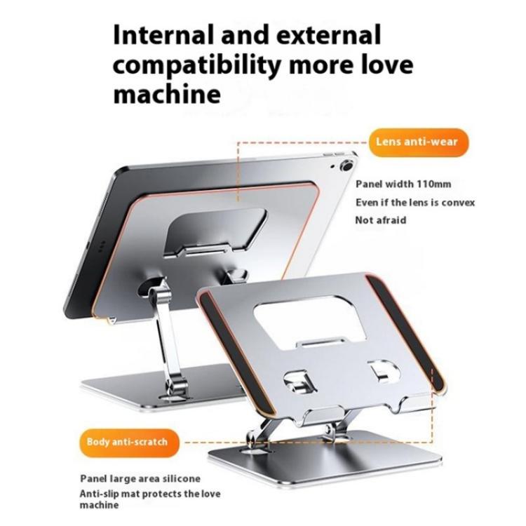 J18S 360 Degree Rotation Desktop Phone Tablet Alloy Steel Holder