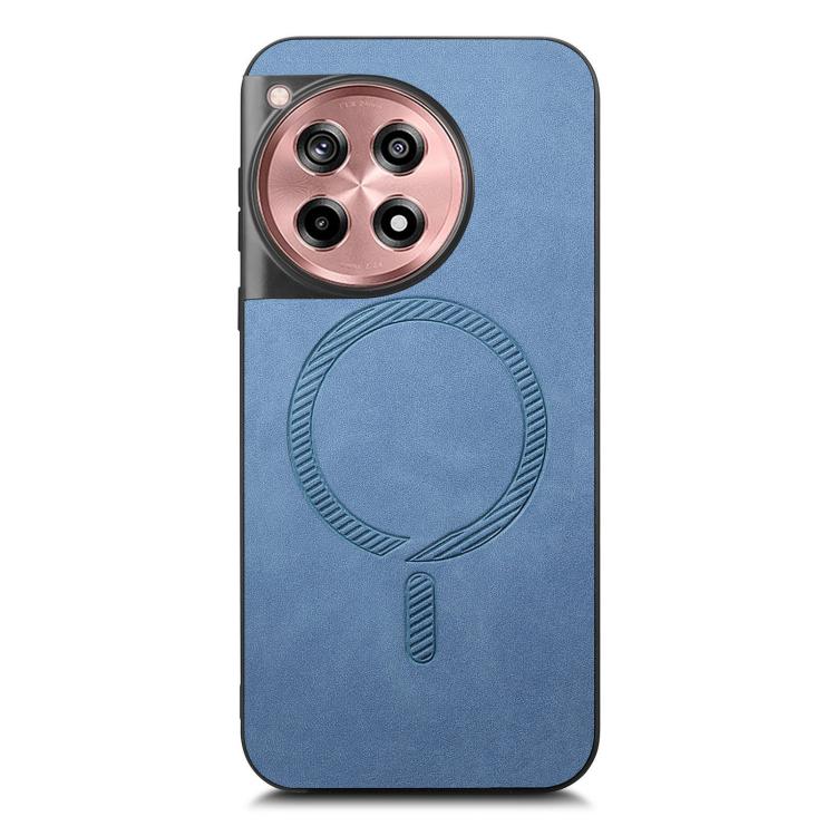 For OnePlus Ace 3 / 12R 5G Solid Color Retro Magsafe PU Back Cover Phone Case