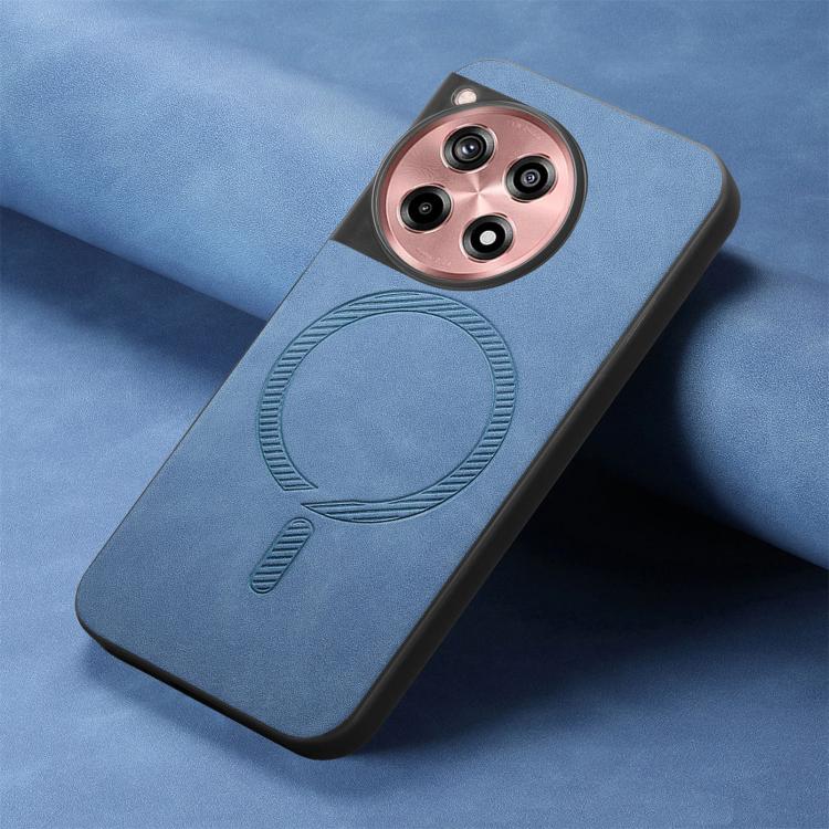 For OnePlus Ace 3 / 12R 5G Solid Color Retro Magsafe PU Back Cover Phone Case