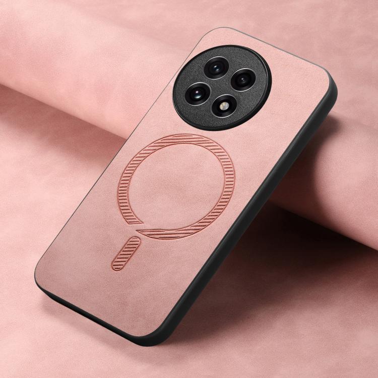 For OnePlus 13 Solid Color Retro Magsafe PU Back Cover Phone Case