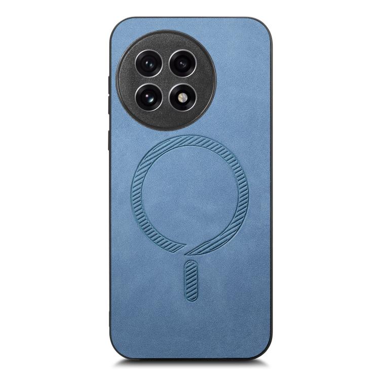For OnePlus 13 Solid Color Retro Magsafe PU Back Cover Phone Case