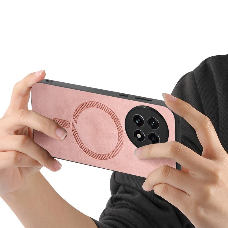 For OnePlus Ace 5 / 5 Pro Solid Color Retro Magsafe PU Back Cover Phone Case