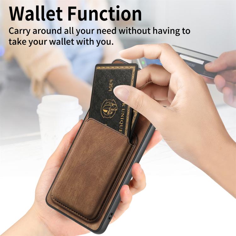 For Honor 400 Lite Global Retro Leather Card Bag Magnetic Phone Case