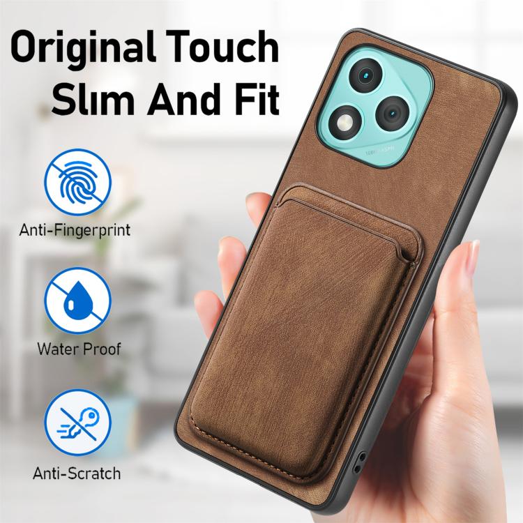 For Honor 400 Lite Global Retro Leather Card Bag Magnetic Phone Case