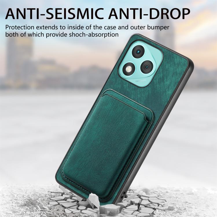 For Honor 400 Lite Global Retro Leather Card Bag Magnetic Phone Case