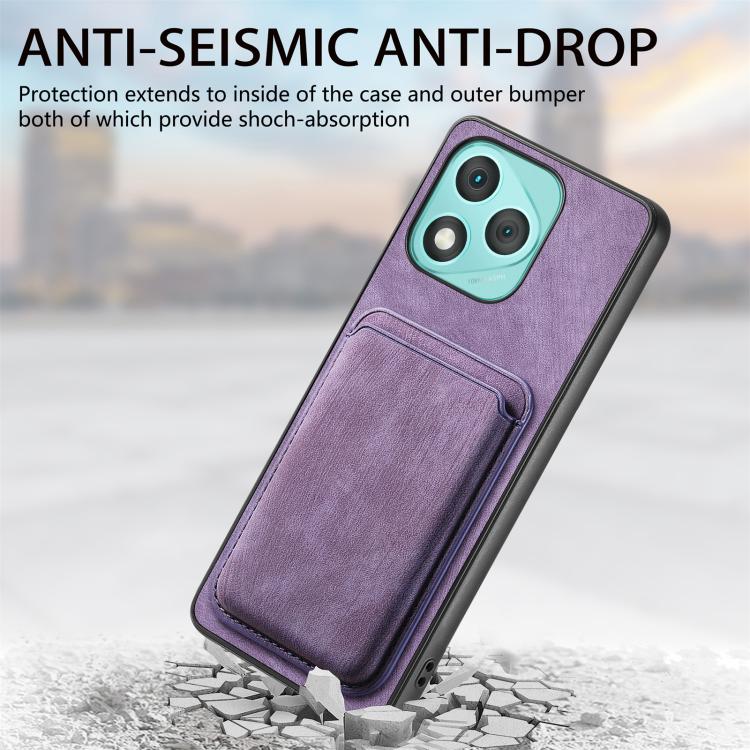 For Honor 400 Lite Global Retro Leather Card Bag Magnetic Phone Case