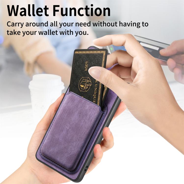 For Honor 400 Lite Global Retro Leather Card Bag Magnetic Phone Case