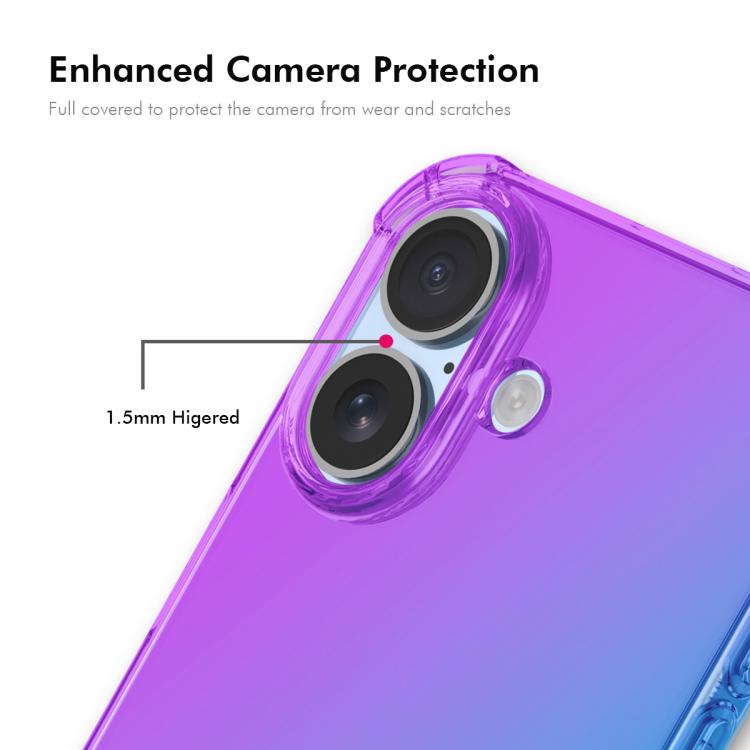 For iPhone 16 ENKAY Hat-Prince Gradient Airbag TPU Phone Case