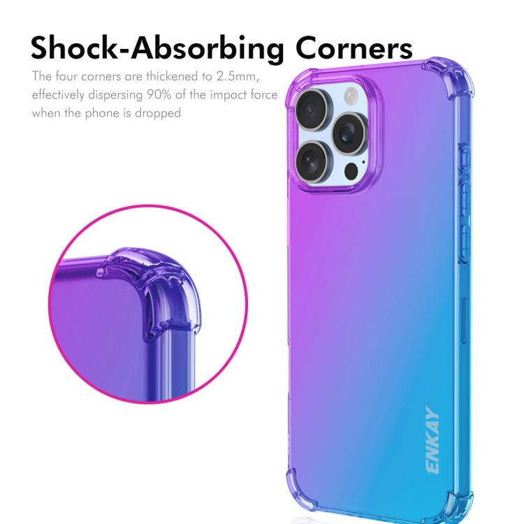 For iPhone 16 Pro ENKAY Hat-Prince Gradient Airbag TPU Phone Case