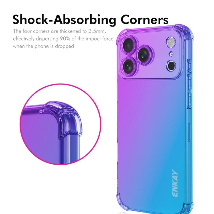 For iPhone 17 Pro ENKAY Hat-Prince Gradient Airbag TPU Phone Case