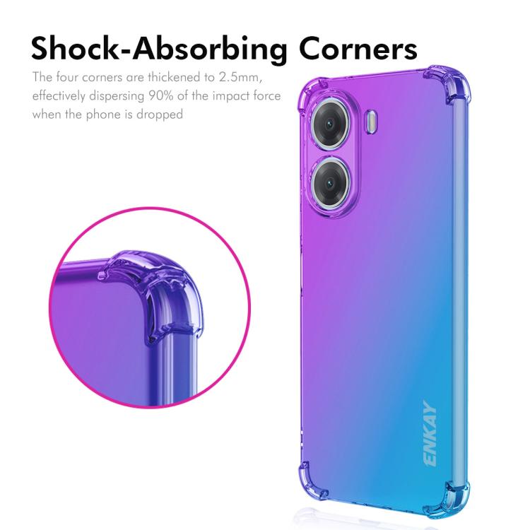 For Xiaomi Poco X7 Pro / Redmi Turbo 4 ENKAY Hat-Prince Gradient Airbag TPU Phone Case