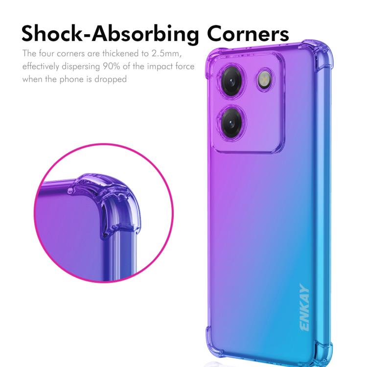 For Xiaomi Poco M7 Pro ENKAY Hat-Prince Gradient Airbag TPU Phone Case
