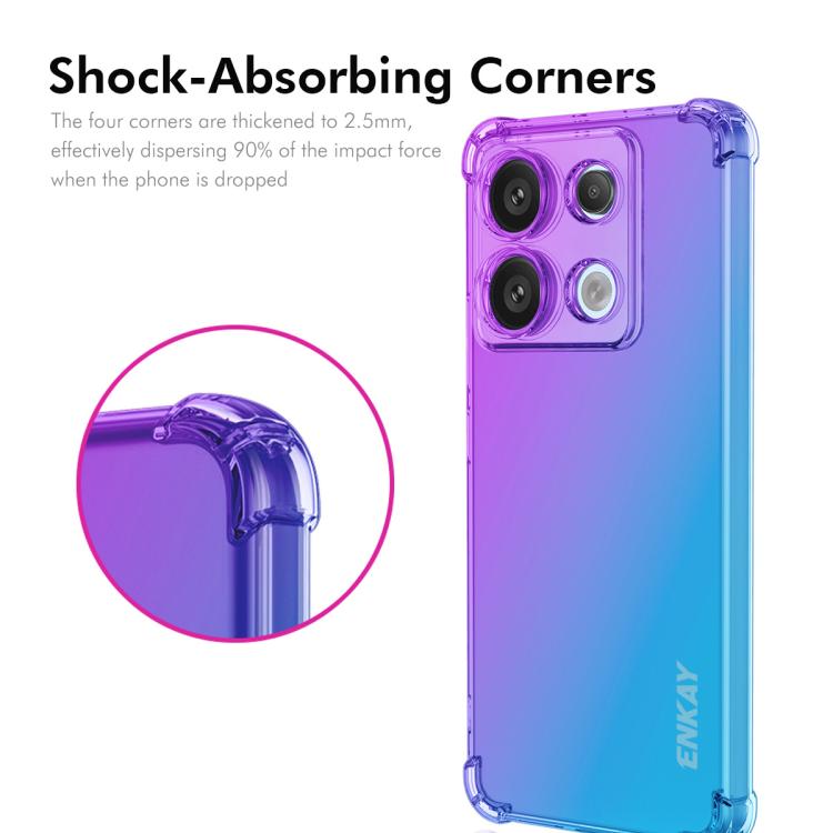 For Redmi Note 14S 4G ENKAY Hat-Prince Gradient Airbag TPU Phone Case