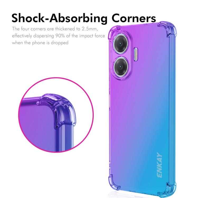 For Xiaomi Poco F7 / Redmi Turbo 4 Pro ENKAY Hat-Prince Gradient Airbag TPU Phone Case