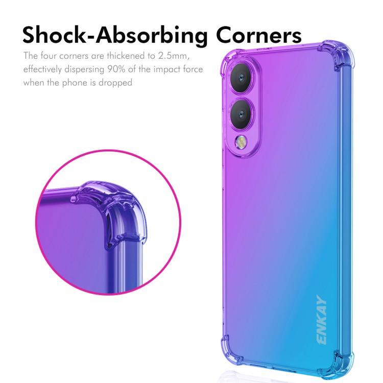 For Samsung Galaxy S25 Edge 5G ENKAY Hat-Prince Gradient Airbag TPU Phone Case