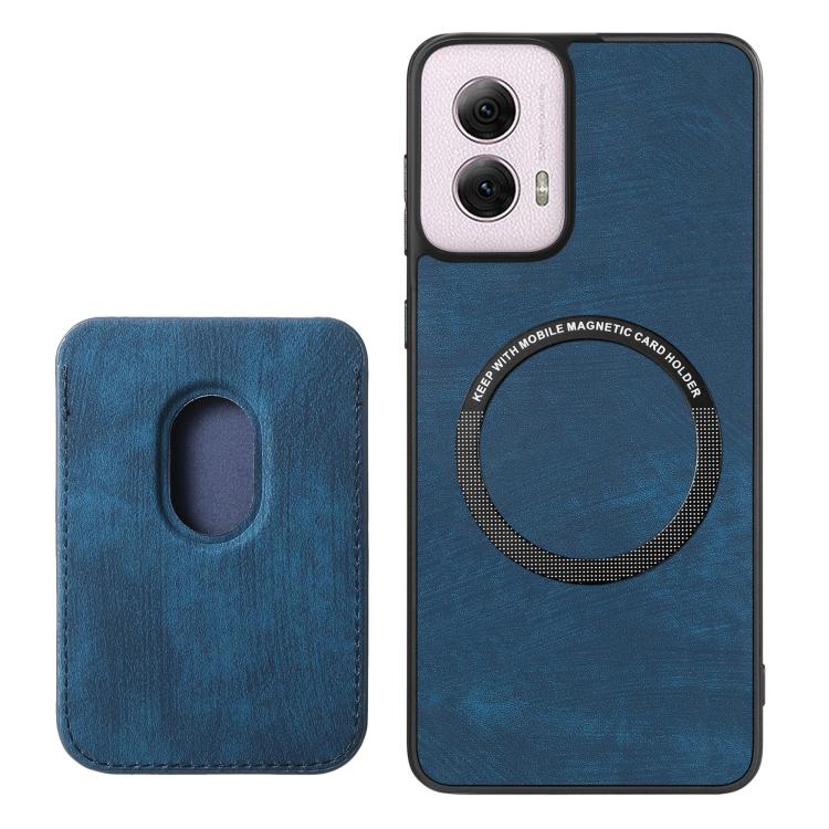 For Motorola Moto G Power 5G 2024 Retro Leather Card Bag Magnetic Phone Case