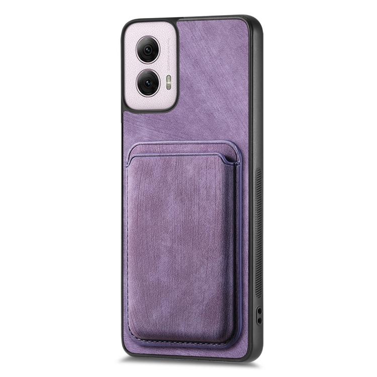 For Motorola Moto G Power 5G 2024 Retro Leather Card Bag Magnetic Phone Case