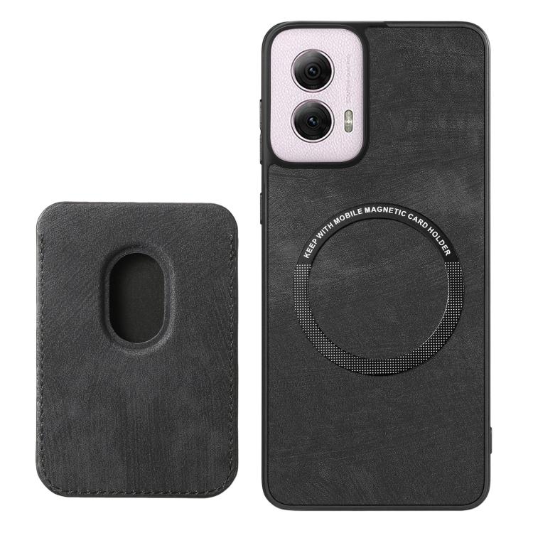 For Motorola Moto G Power 5G 2024 Retro Leather Card Bag Magnetic Phone Case
