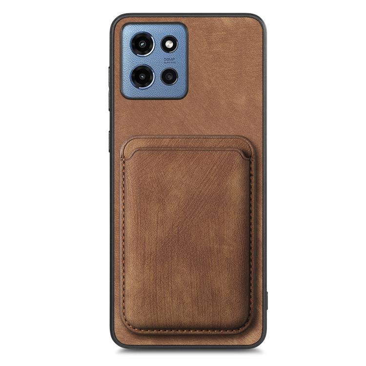 For Motorola Moto G 5G 2025 Retro Leather Card Bag Magnetic Phone Case
