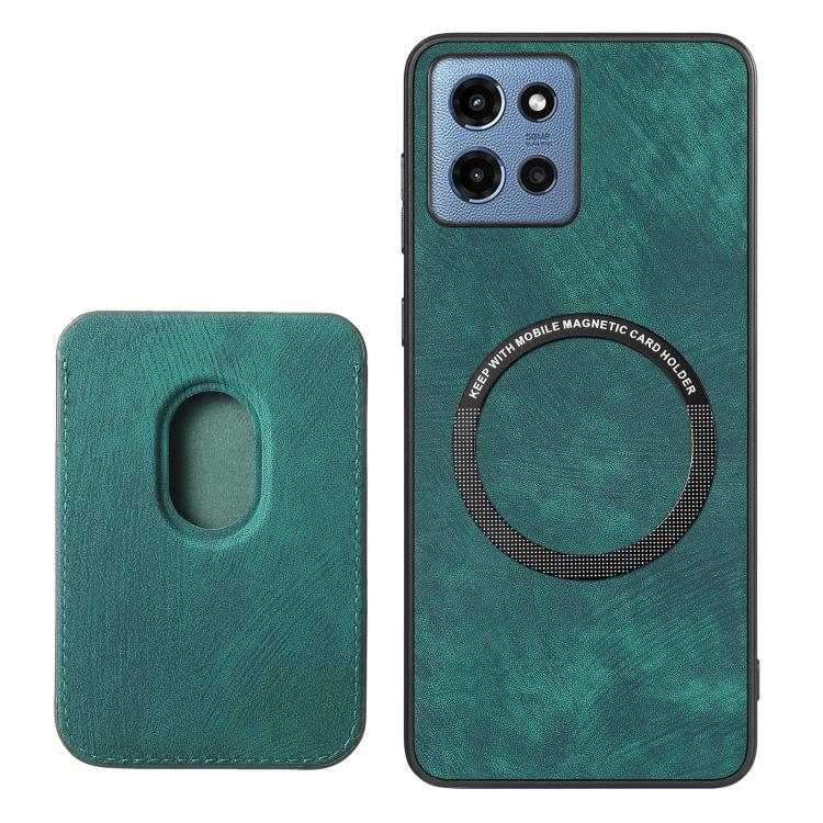 For Motorola Moto G 5G 2025 Retro Leather Card Bag Magnetic Phone Case