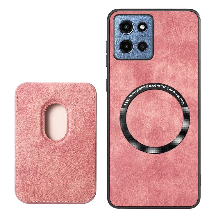 For Motorola Moto G 5G 2025 Retro Leather Card Bag Magnetic Phone Case