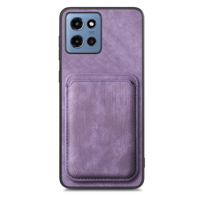 For Motorola Moto G 5G 2025 Retro Leather Card Bag Magnetic Phone Case