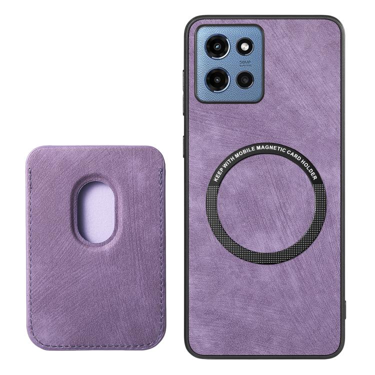 For Motorola Moto G 5G 2025 Retro Leather Card Bag Magnetic Phone Case