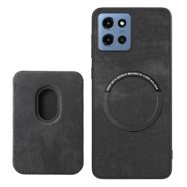 For Motorola Moto G 5G 2025 Retro Leather Card Bag Magnetic Phone Case