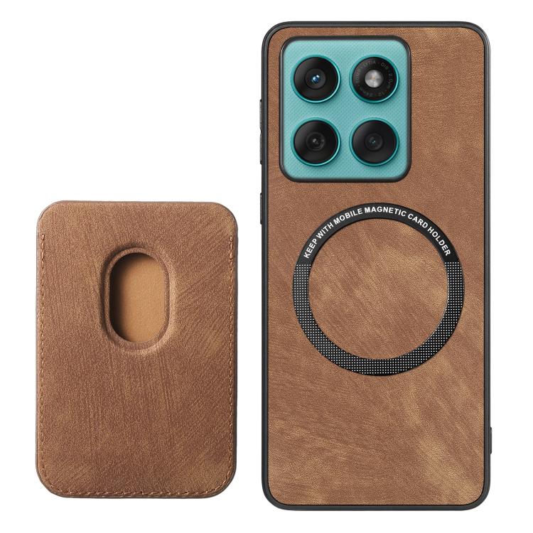 For Motorola Moto Edge 60 Fusion Retro Leather Card Bag Magnetic Phone Case