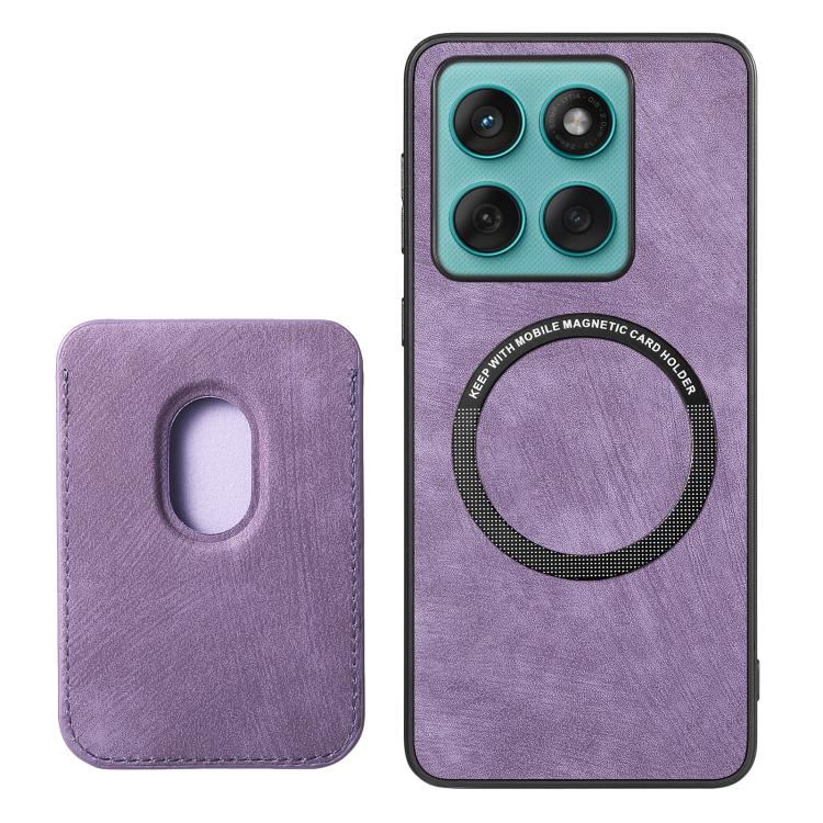 For Motorola Moto Edge 60 Fusion Retro Leather Card Bag Magnetic Phone Case