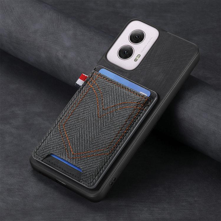 For Motorola Moto G Power 5G 2024 Denim Texture Leather Skin Phone Case with Card Slot