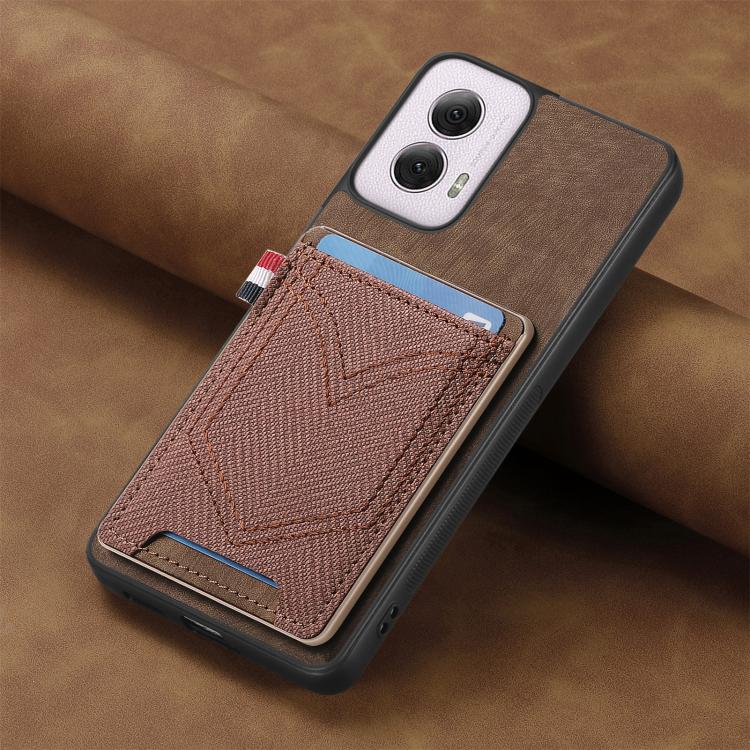 For Motorola Moto G Power 5G 2024 Denim Texture Leather Skin Phone Case with Card Slot