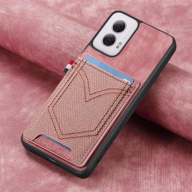 For Motorola Moto G Power 5G 2024 Denim Texture Leather Skin Phone Case with Card Slot