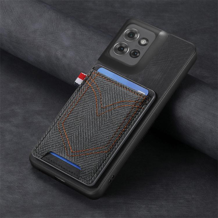 For Motorola Moto G Power 2025 5G Denim Texture Leather Skin Phone Case with Card Slot