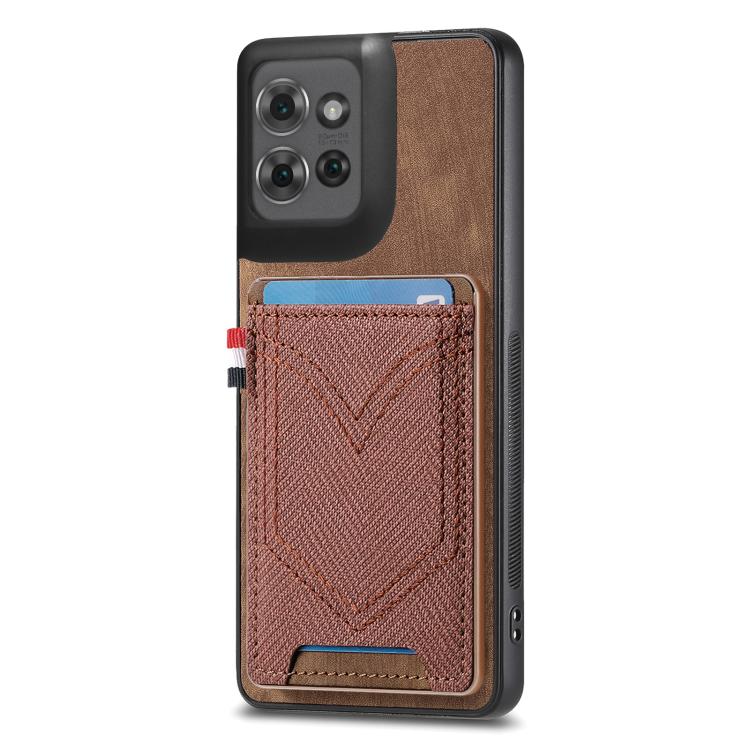 For Motorola Moto G Power 2025 5G Denim Texture Leather Skin Phone Case with Card Slot