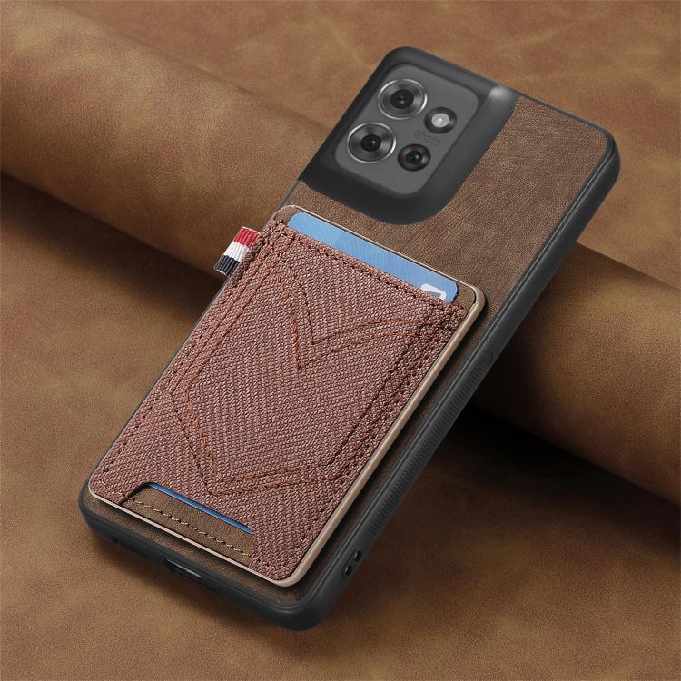 For Motorola Moto G Power 2025 5G Denim Texture Leather Skin Phone Case with Card Slot
