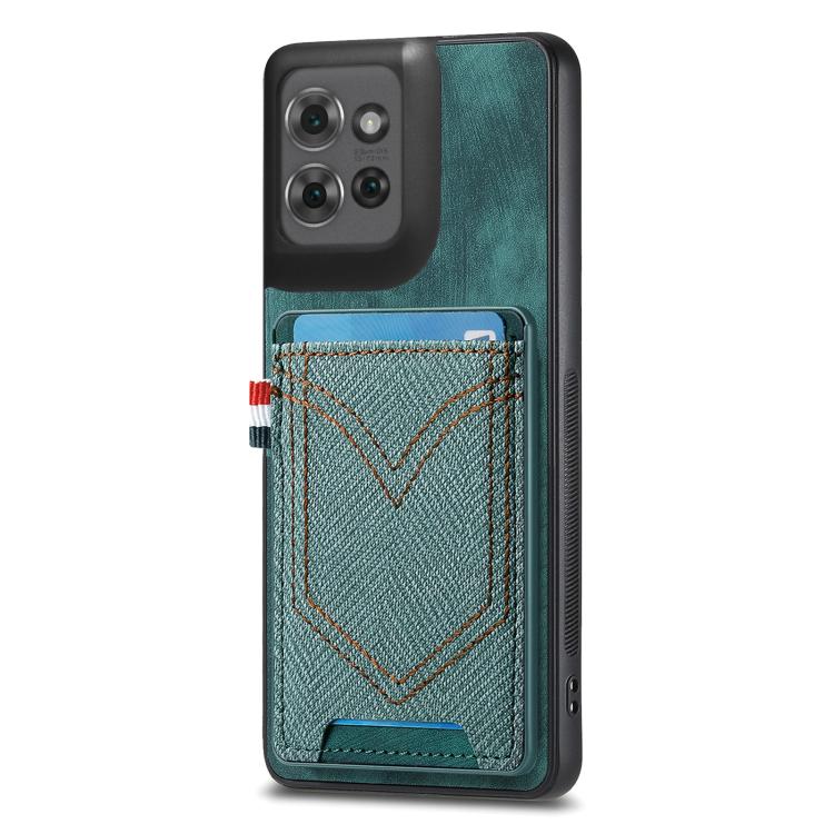 For Motorola Moto G Power 2025 5G Denim Texture Leather Skin Phone Case with Card Slot