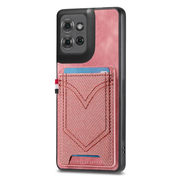 For Motorola Moto G Power 2025 5G Denim Texture Leather Skin Phone Case with Card Slot