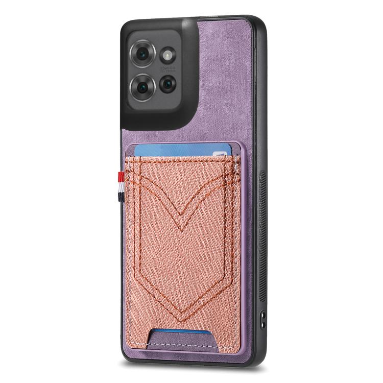 For Motorola Moto G Power 2025 5G Denim Texture Leather Skin Phone Case with Card Slot