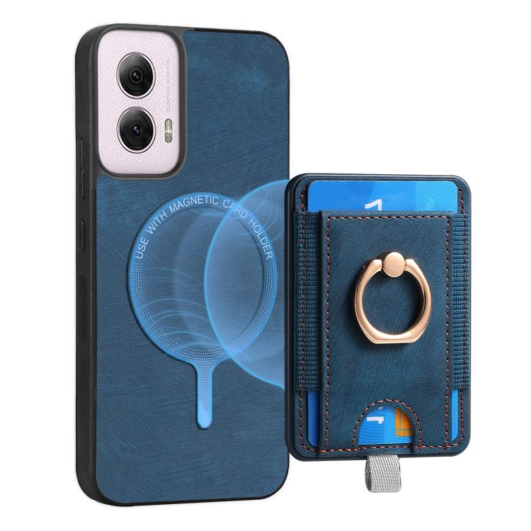 For Motorola Moto G Power 2024 5G Retro Splitable Magnetic Card Bag Leather Phone Case