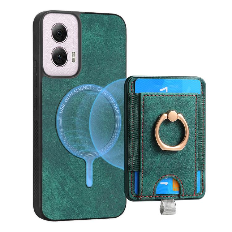 For Motorola Moto G Power 2024 5G Retro Splitable Magnetic Card Bag Leather Phone Case