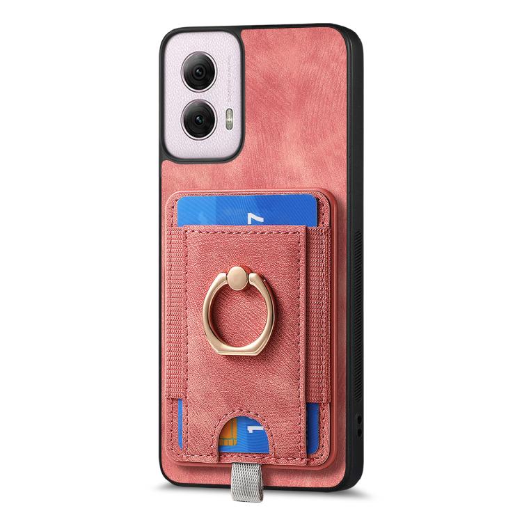 For Motorola Moto G Power 2024 5G Retro Splitable Magnetic Card Bag Leather Phone Case
