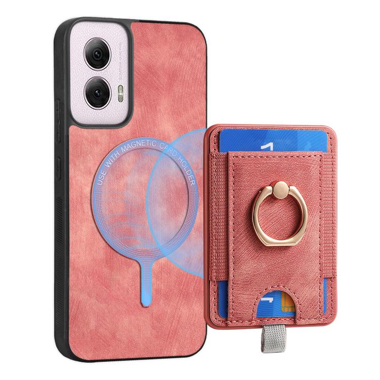 For Motorola Moto G Power 2024 5G Retro Splitable Magnetic Card Bag Leather Phone Case