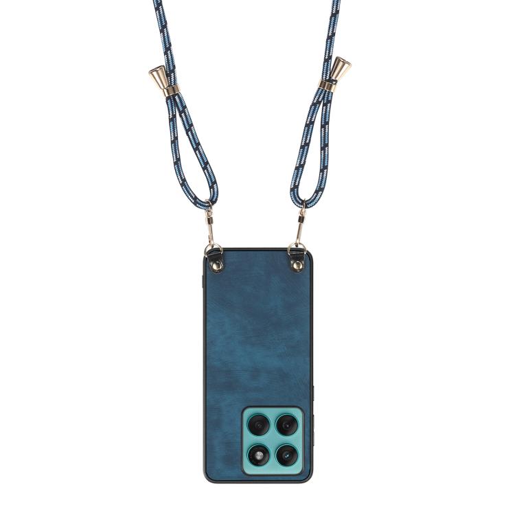 For Motorola Edge 60 / 60s Vintage Leather PC Back Cover Phone Case with Crossbody Strap