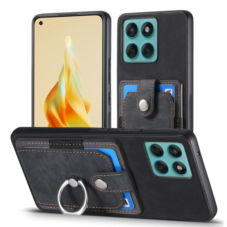 For Motorola Moto Edge 60 Fusion Retro Skin-feel Ring Card Wallet Phone Case